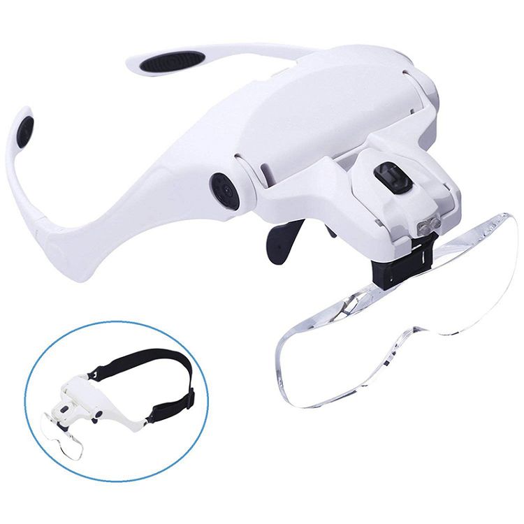 Μεγεθυντικός Φακός Κεφαλής σε Σκελετό Γυαλιών με 5 Φακούς & Led 59-989202