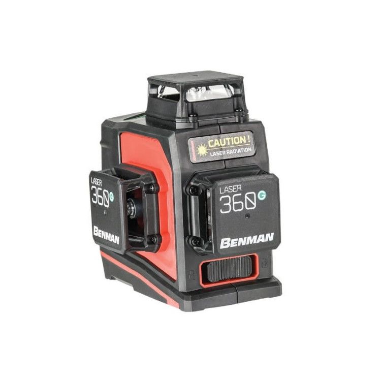 Benman Γραμμικό Λέιζερ 3x360˚ Αυτοαλφαδιαζόμενο Πράσινο 72140