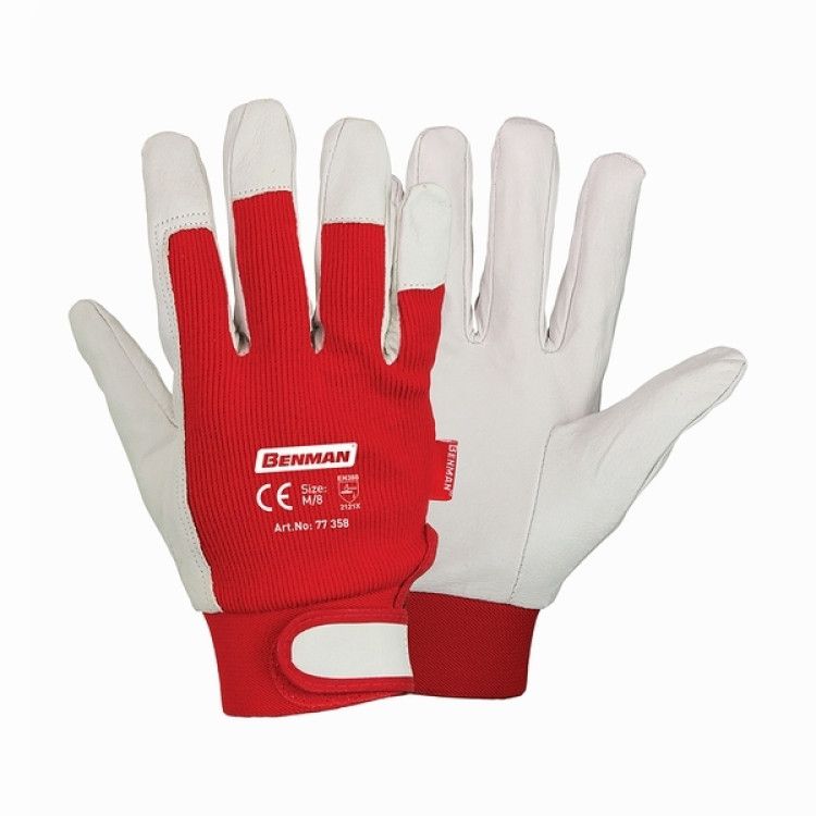 ΓΑΝΤΙΑ ΥΦΑΣΜΑ+ΔΕΡΜΑ ΜΕ VELCRO 10''/XL BENMAN