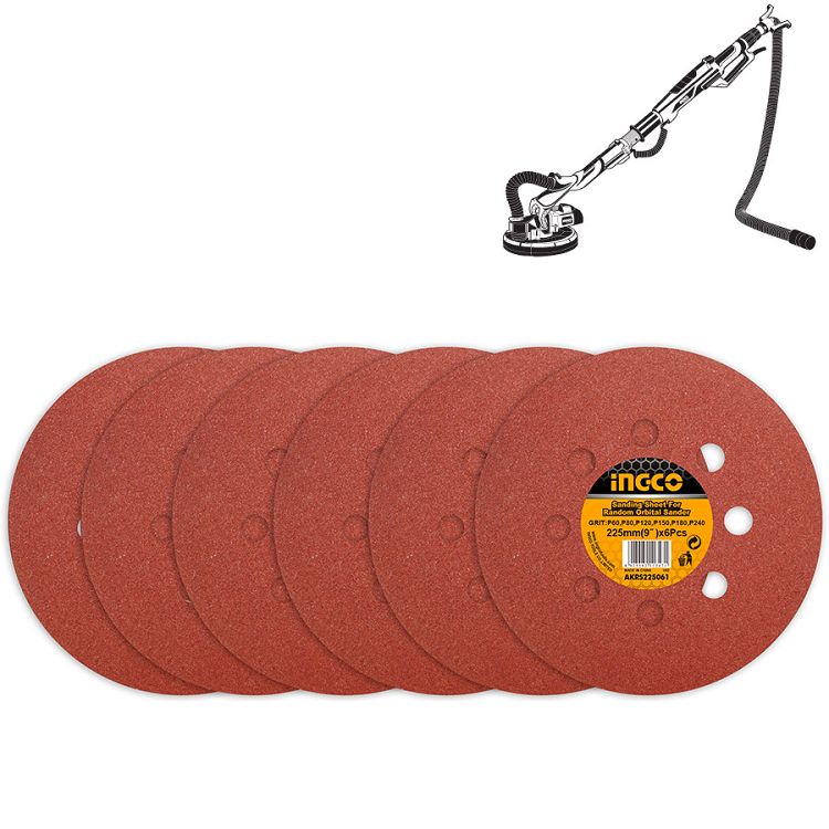 ΣΕΤ ΦΥΛΛΑ ΛΕΙΑΝΣΗΣ 6ΤΕΜ 225MM AKRS225061 INGCO