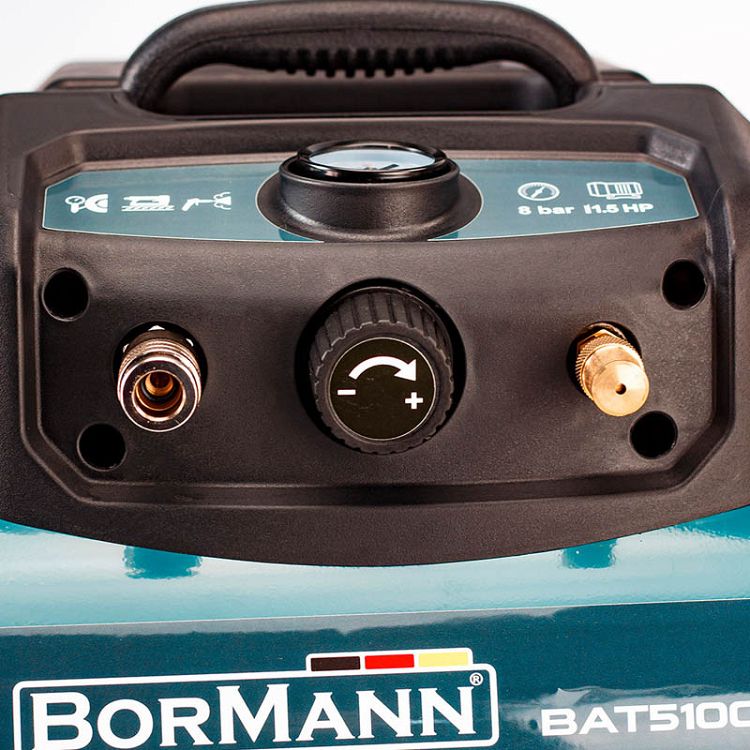 Bormann BAT5100 Κομπρεσέρ Αέρος με Ισχυ 1.5hp και Αεροφυλάκιο 6lt