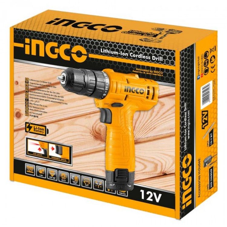 Δραπανοκατσάβιδο Μπαταρίας 12V Li-Ion CDLI12415 INGCO