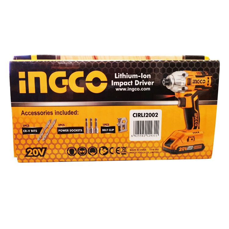 Επαγγελματικό Παλμικό Κατσαβίδι Μπαταρίας 20V Li-Ion CIRLI2002 INGCO