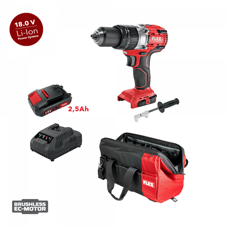 Flex PD 2G 18.0-EC FC C Κρουστικό Δραπανοκατσάβιδο Μπαταρίας 18V 1x2.5Ah