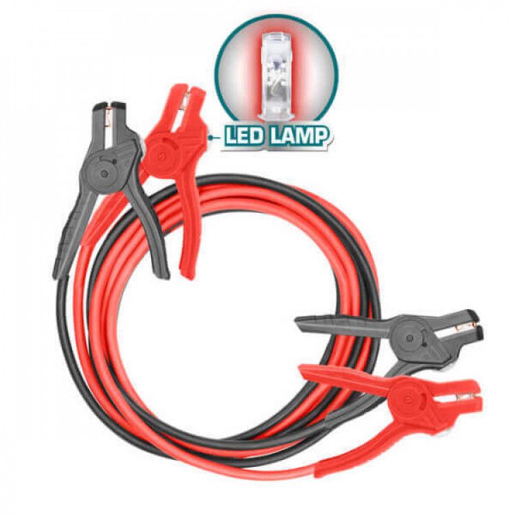 ΚΑΛΩΔΙΑ ΕΚΚΙΝΗΣΗΣ 18Χ11CM 600AMP 3M ΜΕ ΛΑΜΠΑ LED (PBCA16008L) TOTAL