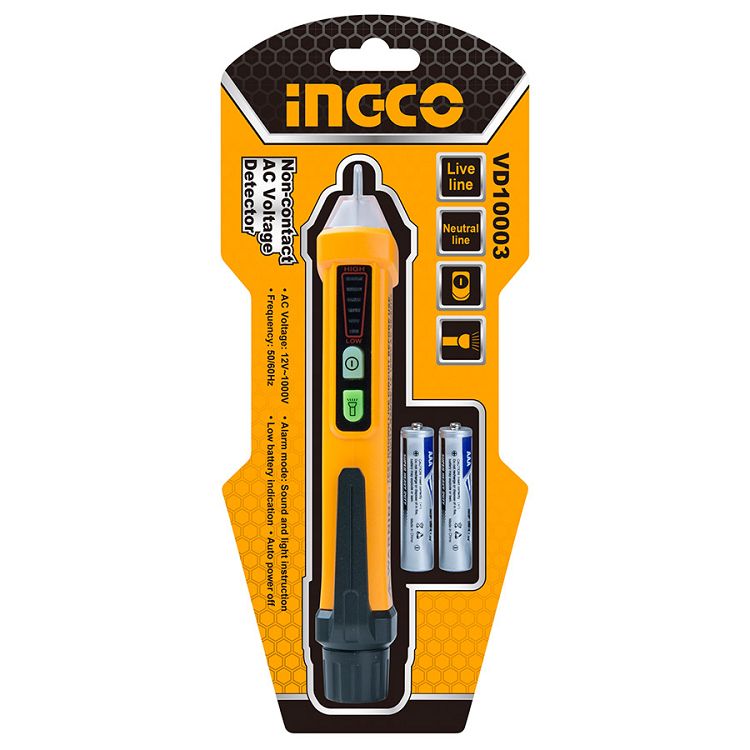 Ingco Ανιχνευτής Τάσης VD10003 AC με Εύρος Μέτρησης 12 - 1000V