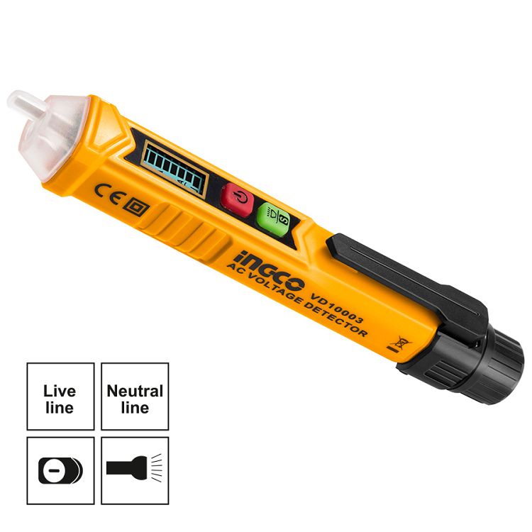 Ingco Ανιχνευτής Τάσης VD10003 AC με Εύρος Μέτρησης 12 - 1000V