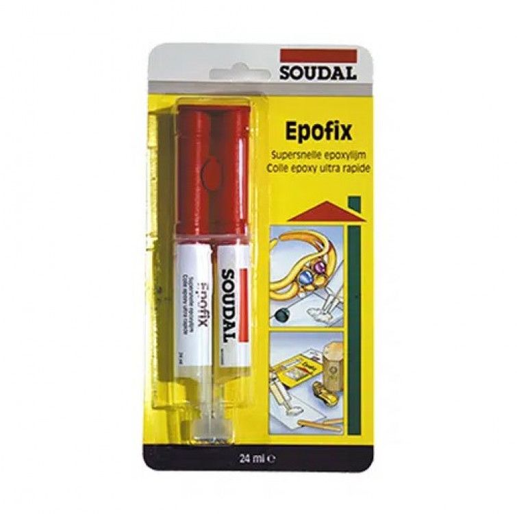 ΚΟΛΛΑ ΕΠΟΞΙΚΗ 2 ΣΥΣΤΑΤΙΚΩΝ ΔΙΑΦΑΝΗ SOUDAL EPOFIX 24ml