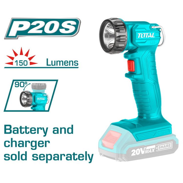 TOTAL ΦΑΚΟΣ ΜΠΑΤ.Li-ion 20V*1.5W ΧΩΡΙΣ ΜΠΑΤΑΡΙΑ & ΦΟΡΤΙΣΤΗ(TWLI2023)