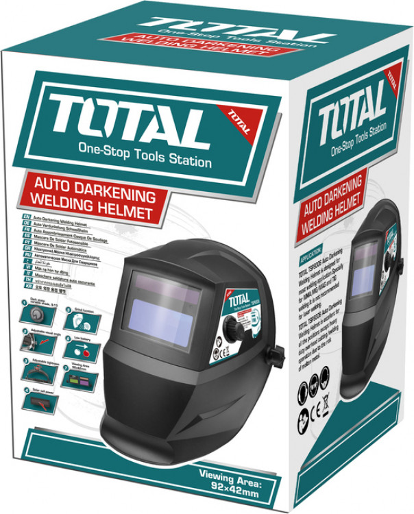 ΜΑΣΚΑ ΗΛΕΚΤΡΟΚΟΛΛΗΣΗΣ ΑΥΤΟΜΑΤΗΣ ΣΚΙΑΣΗΣ 92Χ42ΜΜ TOTAL (TSP9306)