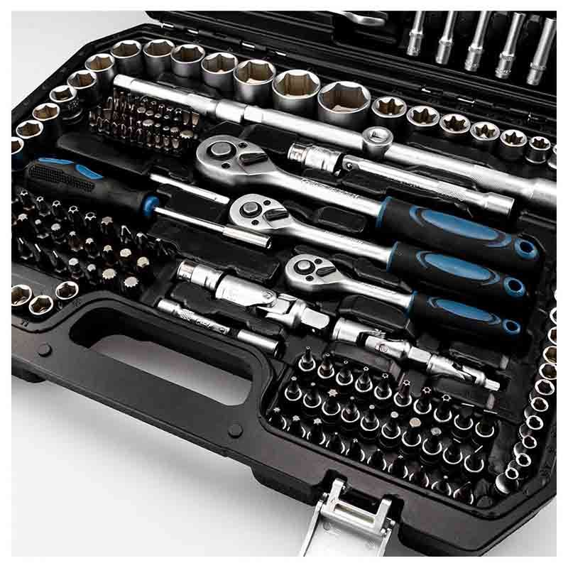 BORMANN Pro BHT5220 ΚΑΡΥΔΑΚΙΑ 1/2'', 1/4'' & 3/8'' ΜΕ ΚΑΣΤΑΝΙΑ ΚΑΙ ΠΡΟΕΚΤΑΣΗ 215ΤΕΜ (028246)