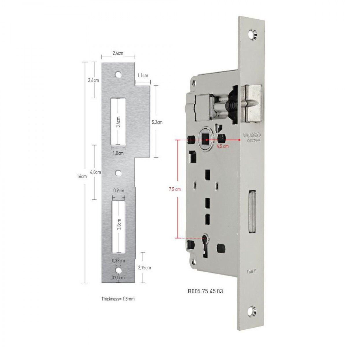 ΚΛΕΙΔΑΡΙΑ ΜΕΣΟΠΟΡΤΑΣ Κ45-75 HUGO