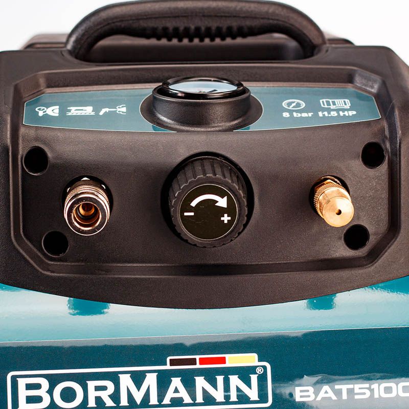 Bormann BAT5100 Κομπρεσέρ Αέρος με Ισχυ 1.5hp και Αεροφυλάκιο 6lt