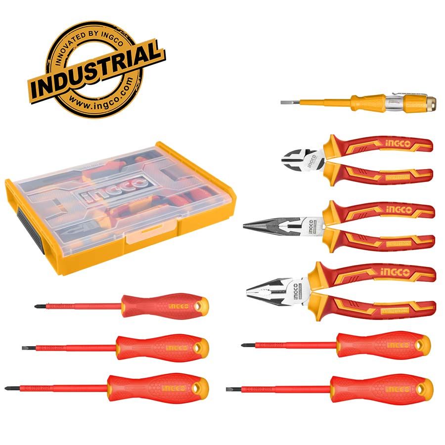 Επαγγελματικό Σετ 9 Τεμ Εργαλείων Ηλεκτρολόγου HKTV01H091 INGCO