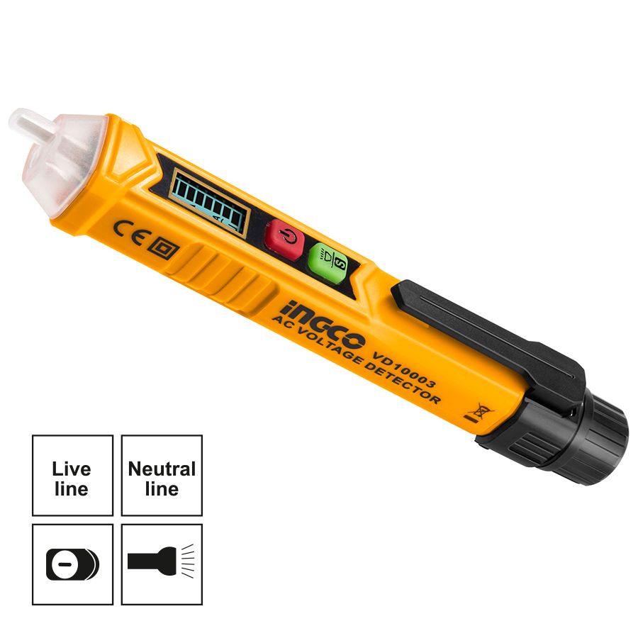 Ingco Ανιχνευτής Τάσης VD10003 AC με Εύρος Μέτρησης 12 - 1000V